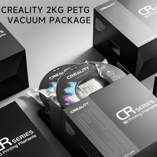 Official Creality PETG 3D Printer Filament 1.75mm 2KG (4.4lbs), High Precision, Strong Toughness, Odorless, Better Flow, Moistureproof 3D Printing CR PETG Filament, Black+Black - Image 6