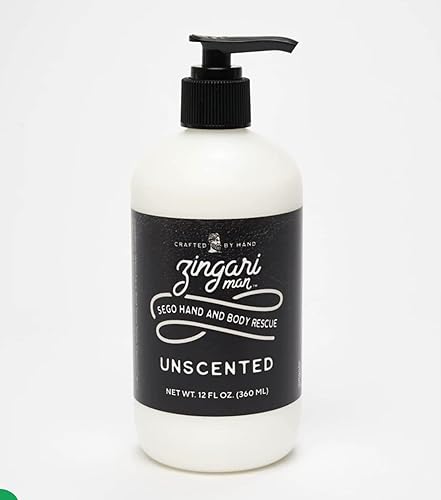 Zingari Man Sego - Rescate de manos y cuerpos - Hidratante sin perfume para piel seca - Loción gruesa de manteca de karité - Crema calmante intensa