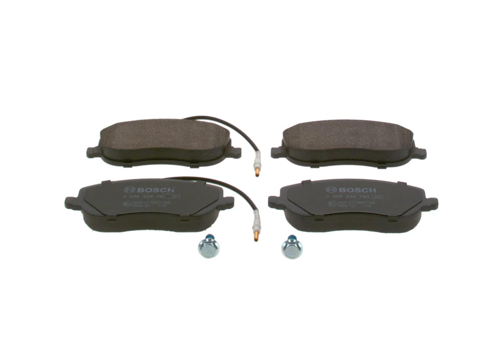 Plaquettes De Frein Avant Bosch BP930 - Jeu De 4, Avec Témoins D'Usure - Faible Bruit Et Poussière - Certification ECE-R90