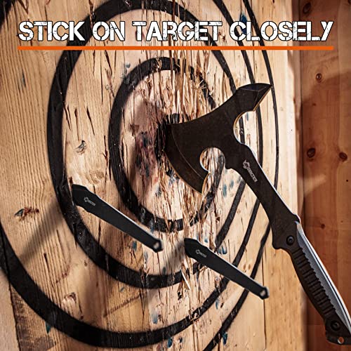 Antarctica FBF-3 Throwing Axe Knife Set 11 Inch Full Tang Stainless Steel Throwing Tomahawk Axe And 8 Inch Stainless Steel Well-Balanced Throwing Knife thumb #4