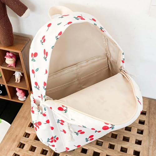 Cherry Large Capacity Aesthetic Backpack Cute Kawaii Japanese Y2k Backpack Cottagecore Laptop Bag with Cute Accessories3