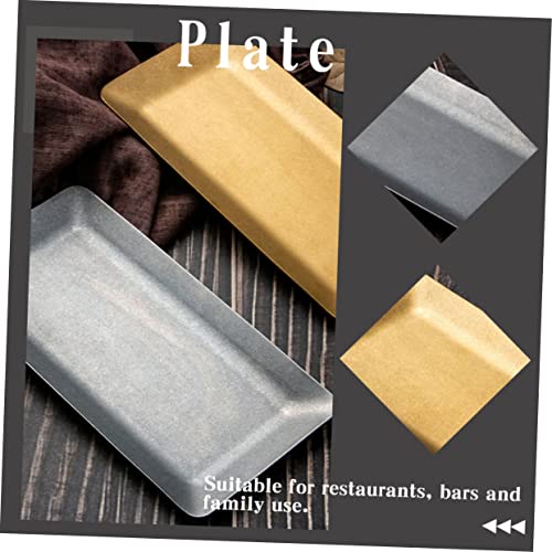 2 Platos Japoneses Rectangulares de Acero Inoxidable miniatura 5