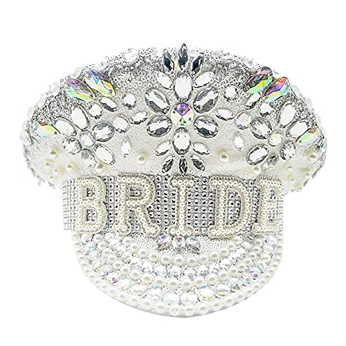 JEKUGOT Bride Hat Unique Dazzling Bride to Be Hat for Bachelorette Party Hen Do and Hen Night Accessories Gifts