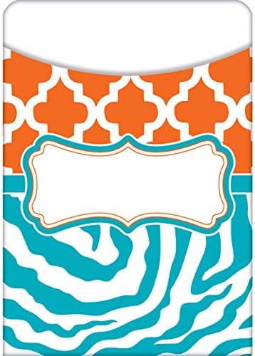 Teacher Created Resources Wild Moroccan Library Pockets, Orange and Teal (77088) by Teacher Created Resources