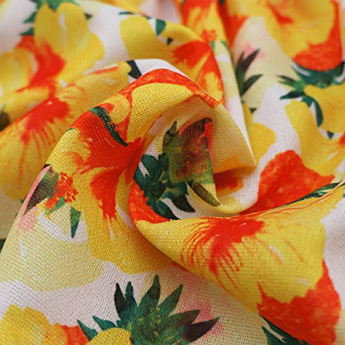 Fitwarm Vestido de verão com flores tropicais, roupas para cães, vestido para cães, roupas para cães