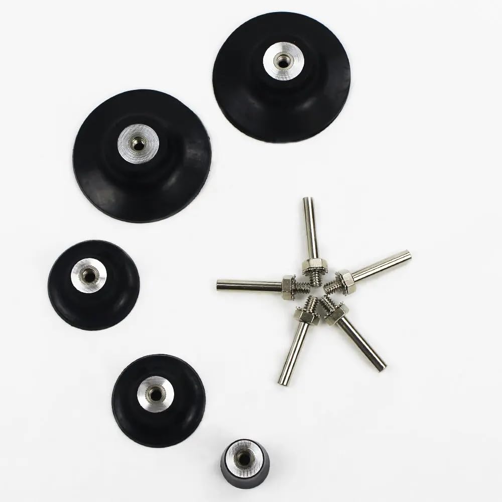 1''2''3''Disc Pad Holder, 5 Pack Roll Lock Disc Holder, with 1/4" Shanks for Die Grinder Accessories Rotating Tools,2 Inch