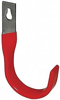 Steel Hook, Red Vinyl Coated, 6 7/8 In L