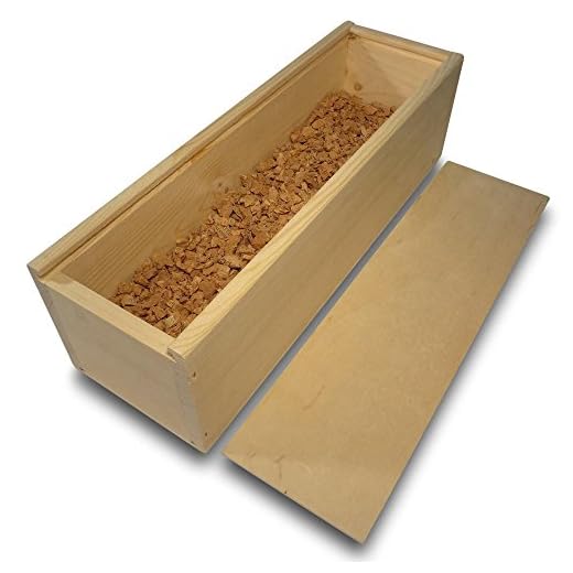 RAYHER 62296000 Holz Schatulle Rahmen FSC Mix Credit, 25 x 14 x 6 cm 2 Weinpräsent/Weinkiste (leer) mit Korkgranulat (Geschenkverpackung Wein, Weinflasche, Weingeschenk, Holzkiste, Weinkassette)