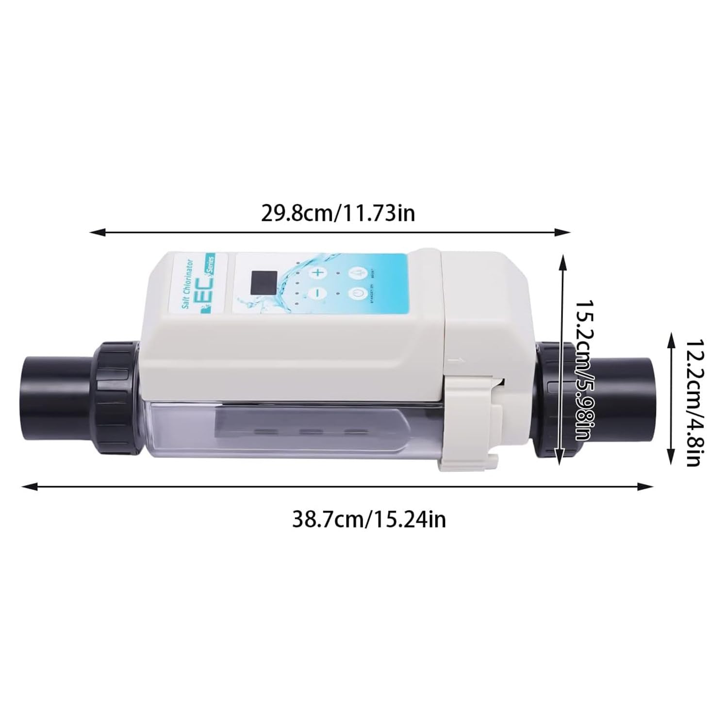 Générateur de Chlore pour Piscine d'eau salée, chloration Automatique de l'eau salée pour piscines, Machine de génération de Chlore d'eau salée (8g/h 110V)