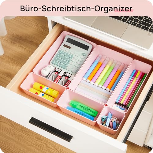 Vtopmart 25 Pack Plastic Drawer Organizers Pink image 2