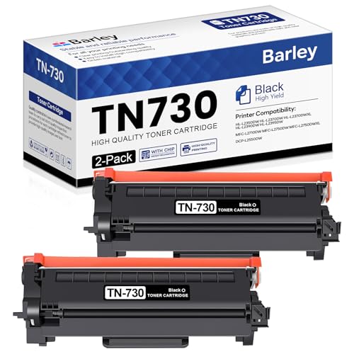 Image of TN730 TN-730 Compatible TN-730 TN730 Toner Cartridge Black Replacement for Brother TN730 TN-730 DCP-L2550DW MFC-L2750DW MFC-L2710DW Toner Printer (2-Pack).