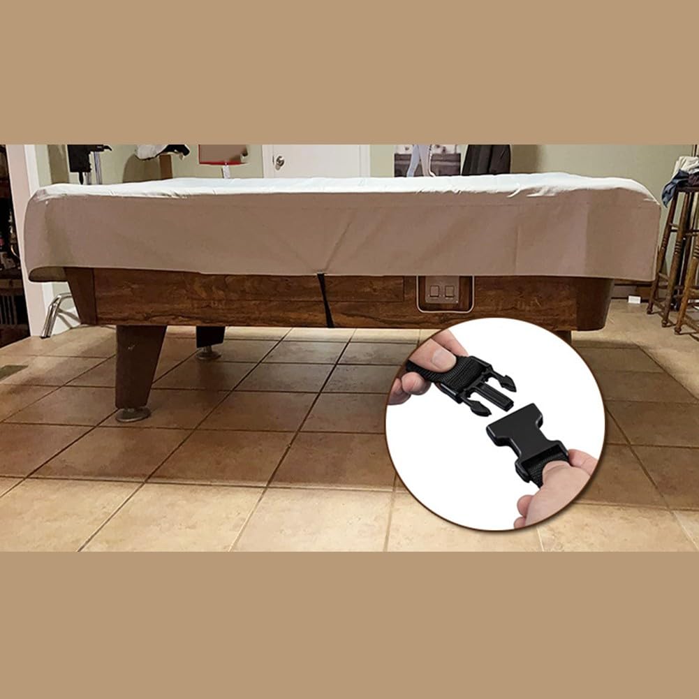 KiraKira Copertura per tavolo da biliardo per tutte le stagioni, 20 cm, 20 m, in tessuto Oxford 600D, impermeabile, protezione per tavolo da biliardo con design sicuro, grigio