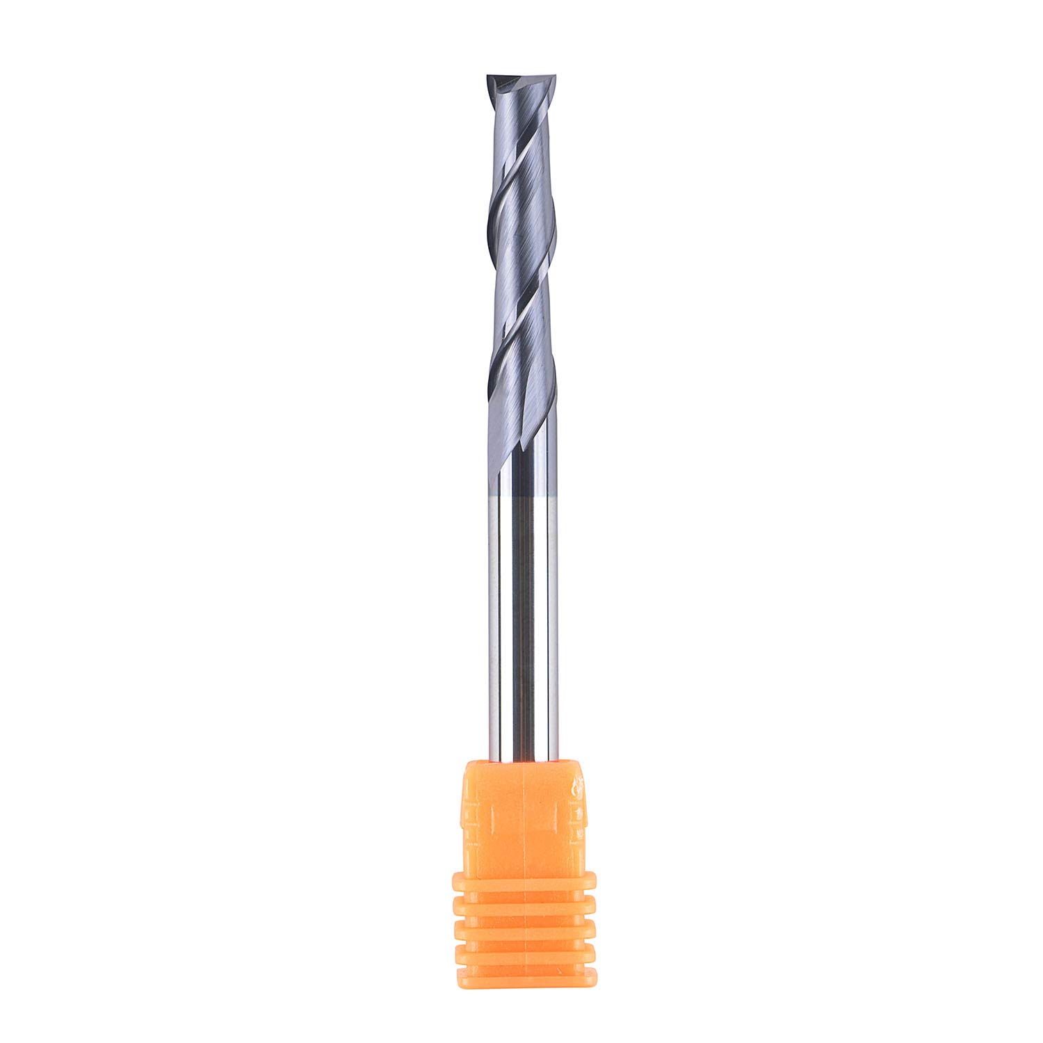 SpeTool - Punte CNC con 2 scanalature, codolo da 6,35 mm (1/4"), extra lunghe 7,6 cm (3 ") in carburo rivestito in TiAlN HRC55 a spirale UpCut