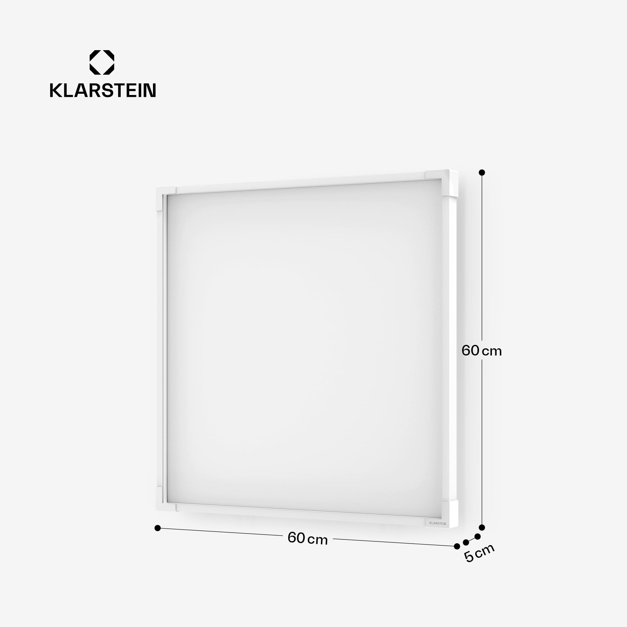 Klarstein Pannelli Radianti Infrarossi 360W – Parete o Soffitto, WiFi, Termostato, Timer, IP44, Blocco Bambini, Design Moderno, Riscaldamento 10m², Telecomando, Alluminio