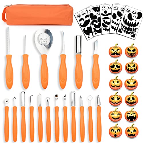 Upgraded 18-Piece Pumpkin Carving Kit