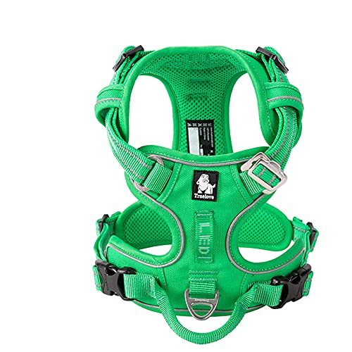WINHYEPET True Love No Pull Dog Harness Extra Reflective Pet Harness for Small Medium Large Dogs Adjustbale for Running Walking Padded Soft Mesh Vest Easy Control TLH56512(Grass Green,XS) — image 1