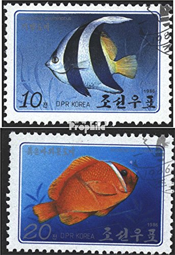 Nord-Corea 2726-2727 (completa.Problema) timbrata 1986 Pesce (Francobolli)