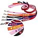 GoTags Personalized Dog Leash Embroidered with Dog Name or Custom Text, Black, Blue, Pink, Orange, and Red Dog Leashes with Comfort Loop Handle for Large, Medium and Small Dogs