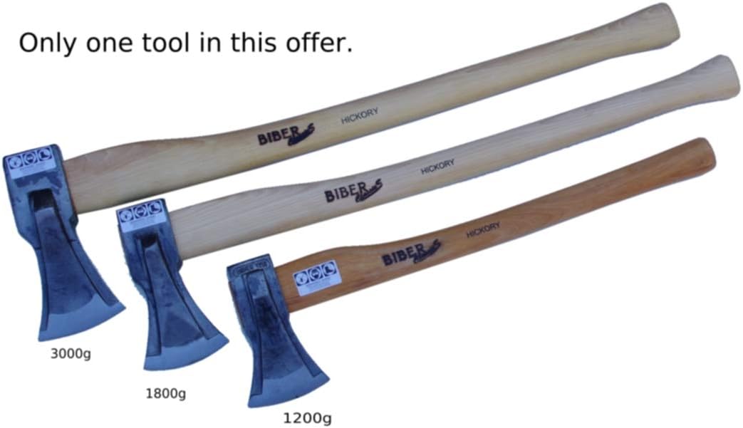 Biber Muller Splitting Axe Classic S Style, Extra Large 6.61lbs (3000g) Head, Hand Forged in Austria 7225,30
