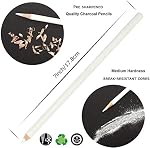 3 Pack Professional White Charcoal Pencils Set Sketch Highlight Colored Pencils Drawing Set Art Painting Supplies Pencils for Drawing, Sketching, Shading, Blending Chalk Pencils for Beginners Artist