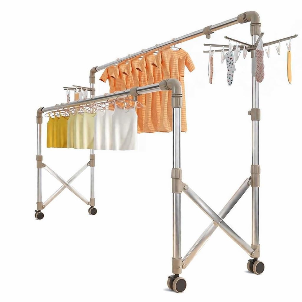 Amazon.co.jp: 物干しスタンド ダブルポール 88-160cm 伸縮式