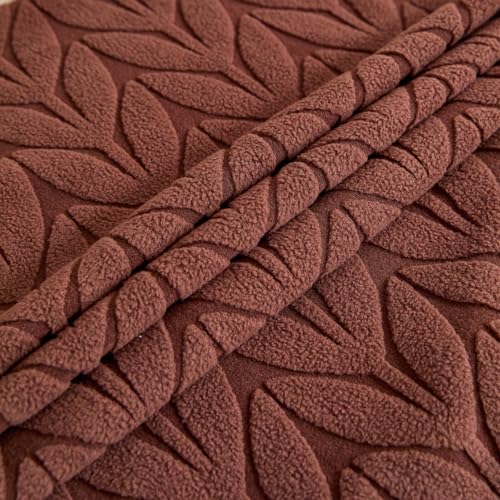 Image of HOMETHREADS Stretchable Elastic Jacquard Chair Seat Cover - Removable & Washable, Durable Seat Protector for Dining Room, Kitchen, Restaurant & Party Chairs (Brown, Pack of 2)