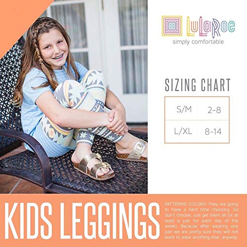 Lularoe Kids Sm-Med S/M Solid Blue Buttery Soft Leggings fits Sizes 2-6 490722