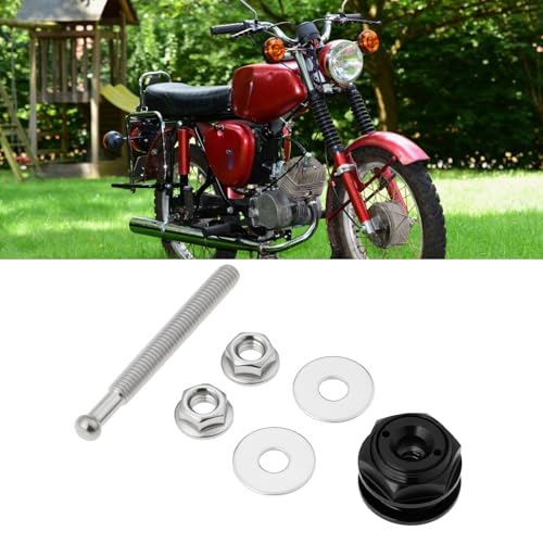 LT Easiyl 2 Stück 22 Mm Motorrad-Seitenabdeckungs-Druckknopfentriegelung M6 Kompatibel mit Simson S50/S51 (Schwarz)