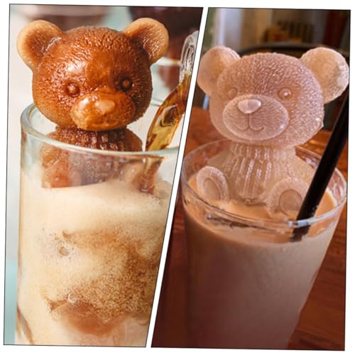 Molde de silicona para cubitos de hielo en forma de oso 5 piezas miniatura 4