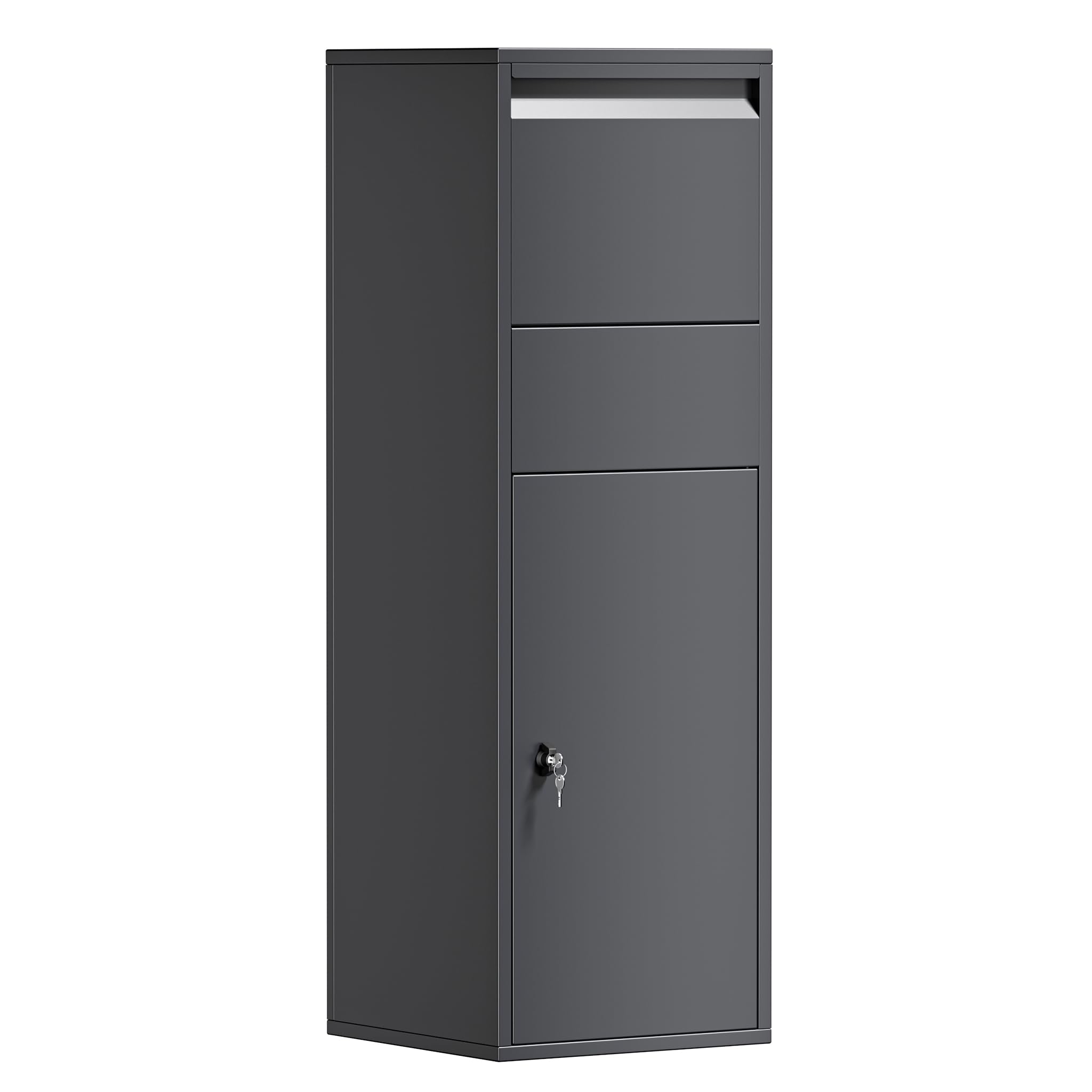 Boîtes Aux Lettres Boîte Aux Lettres Sanitz Acier Galvanisé 34x31x10 Cm  Gris Anthracite Effet De Bois [en.casa Boite Au Lettre, image size:2048x2048