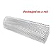 Modengzhe 40 x 13 inch Car Grill Mesh Sheet, Silver Colored Aluminum Alloy Multifunctional Grille Mesh Roll, 6 x 12 mm Rhombic-Shape Grids