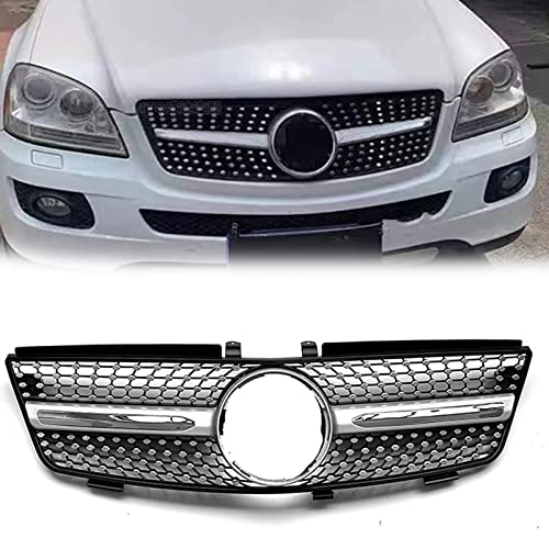 Maille de capot pour Benz ML320 ML350 ML500 W164 gril pare-chocs argent