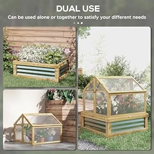 Outsunnyraisedgardenbedwithpolycarbonategreenhousewoodencoldframegreenhousegardenflowerplanterprotectionpeakroof355x315x36natural Urban Country Home Decor Outsunny raised garden bed with polycarbonate greenhouse wooden cold frame greenhouse garden flower planter protection peak roof 355 x 315 x 36 natural urban country home decor
