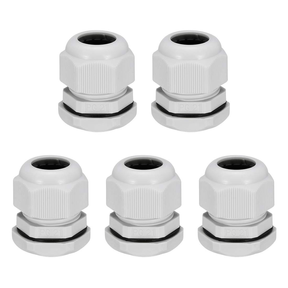 sourcing map 5 sztuk kabli przegub wodoodporny regulowany PG21 biały 9 mm-16 mm DE