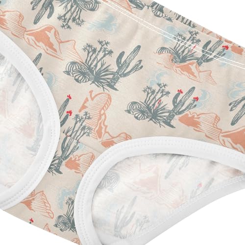 Girls' Underwear Desert Cactus Cotton Stretch Comfort Toddler Panties4