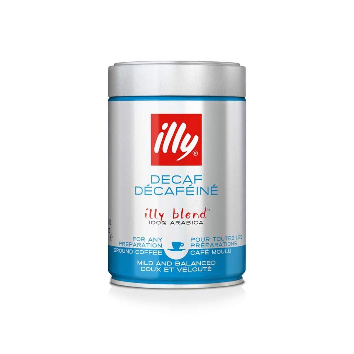Illy Espresso Café Molido Descafeinado (250g) (Paquete de 6)