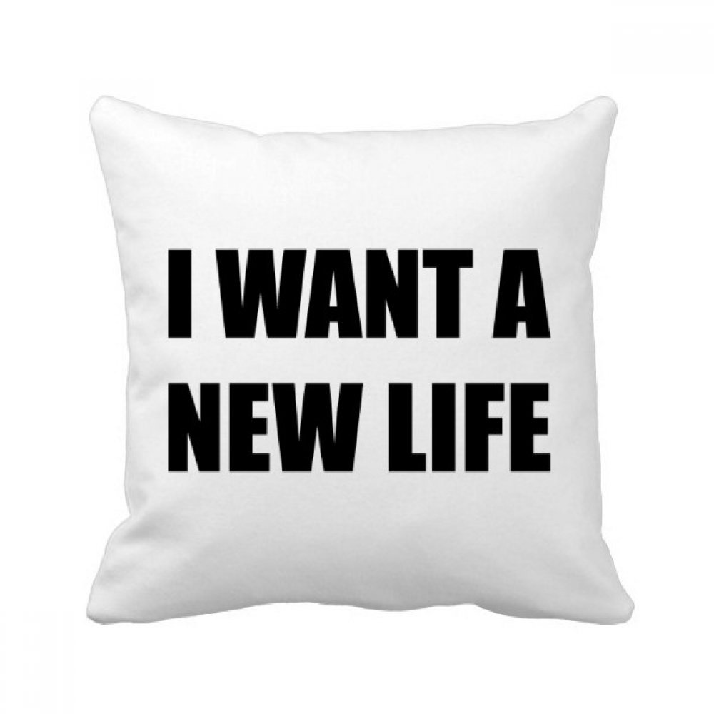 Coussin Je Veux Un Nouveau Micro carré 40x40 cm multicolore pour décoration de canapé