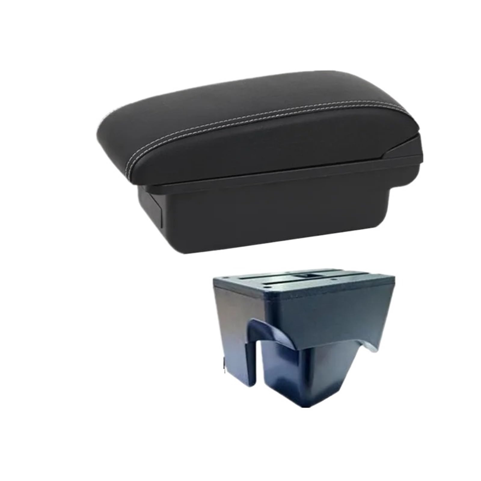UMDJJU For VW For TERA 2025 Armrest Box Car Storage With USB Accessories Car Centre Console Armrest Box(A1 white line No USB)