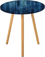 Vista 34 de Mantel redondo pastel, tablones de madera en colores arco iris, estilo rural, rústico, casa de campo temática, impresión de tonos de verano