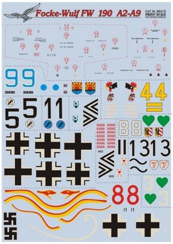 FW 190 A2-A9 Print Scale 48-015 miniatura 1