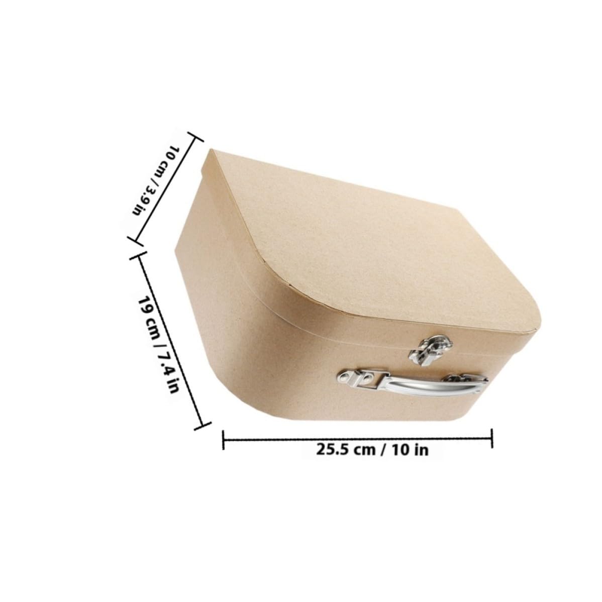 Scatola Regalo in Carta Kraft Manico, 2 Pezzi, per Gioielli