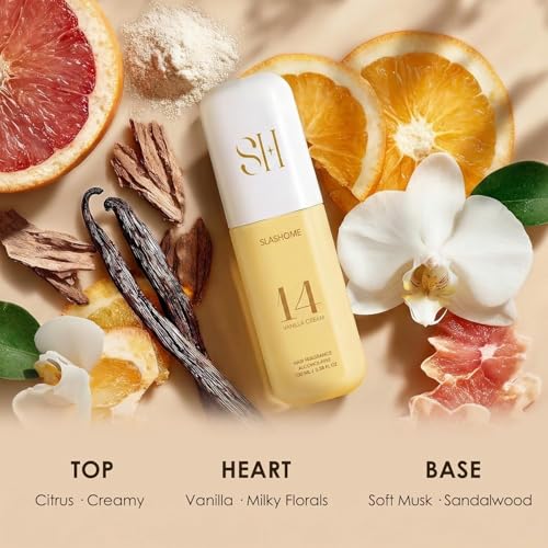 Image of Hair Perfume for Women, Vanilla Cream Alcohol-Free Hair & Body Mist, 100ml