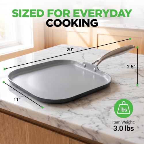 NutriChef 11-Inch Induction Griddle Pan