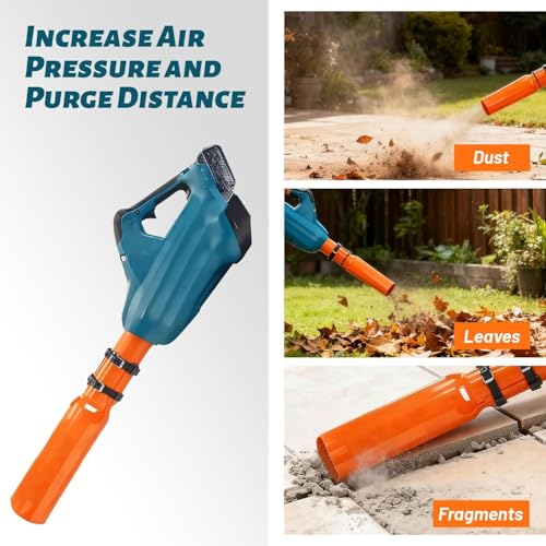 Amplificador de aire para soplador de hojas, amplificador de flujo de aire para tubos de soplador de 2 a 4 pulgadas, extensión de boquilla turbo que aumenta la velocidad y la potencia para césped