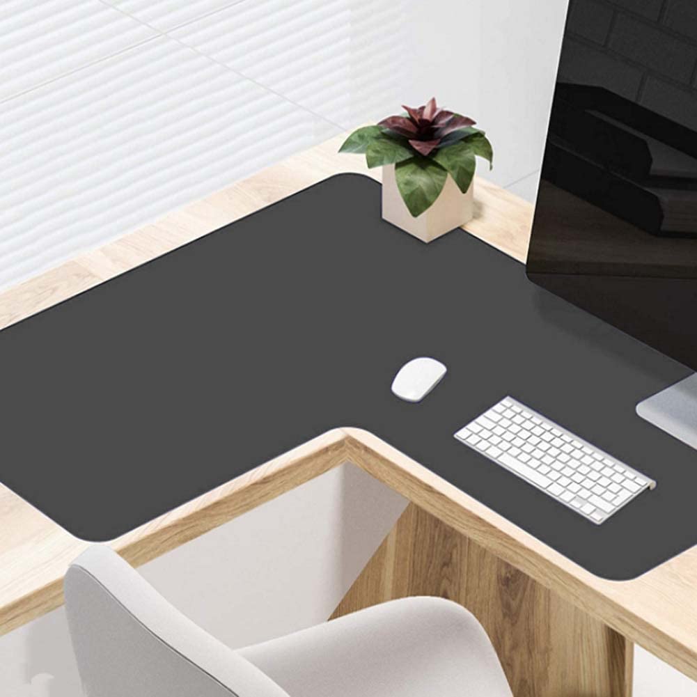 Customize Desk Pad Corner Computer Desk Mat L Shaped Writing/Gaming Mat,PU Leather Mousepad Laptop Keyboard Mat,Waterproof Table Protector Blotter