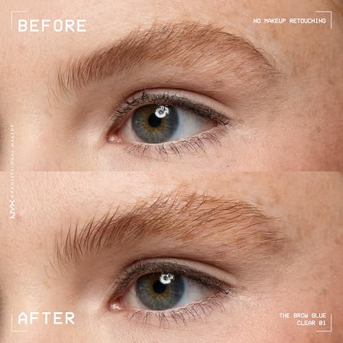 NYX PROFESSIONAL MAKEUP The Brow Glue, Extreme Hold Eyebrow Gel - Clear