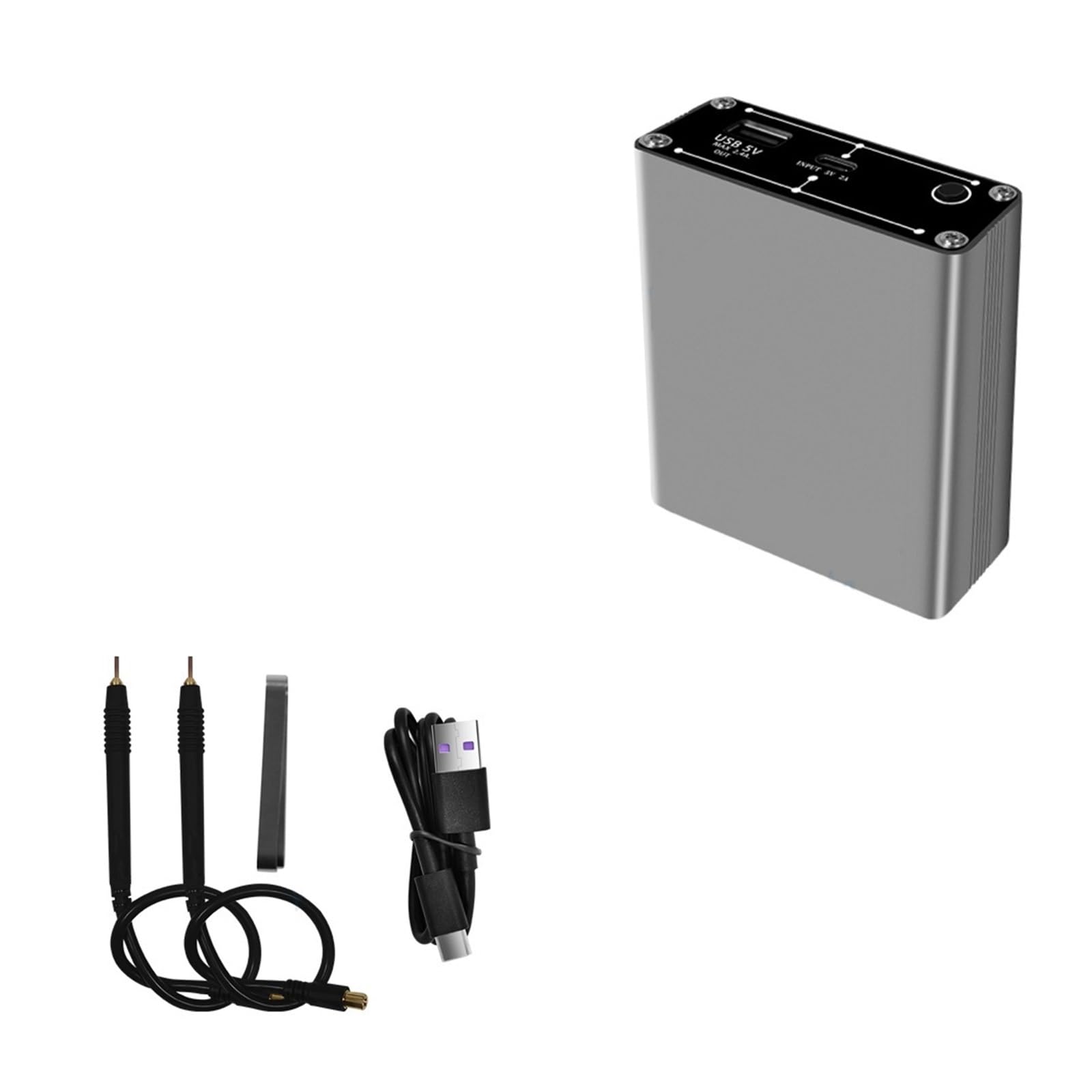 Gdbagkdqk Grey 30 Gears 0.91 Inch Oled Mini Spot Welding Machine With Quick Release Pen Nickel Plate For Battery Welder The Weld Is Strong(Grey)