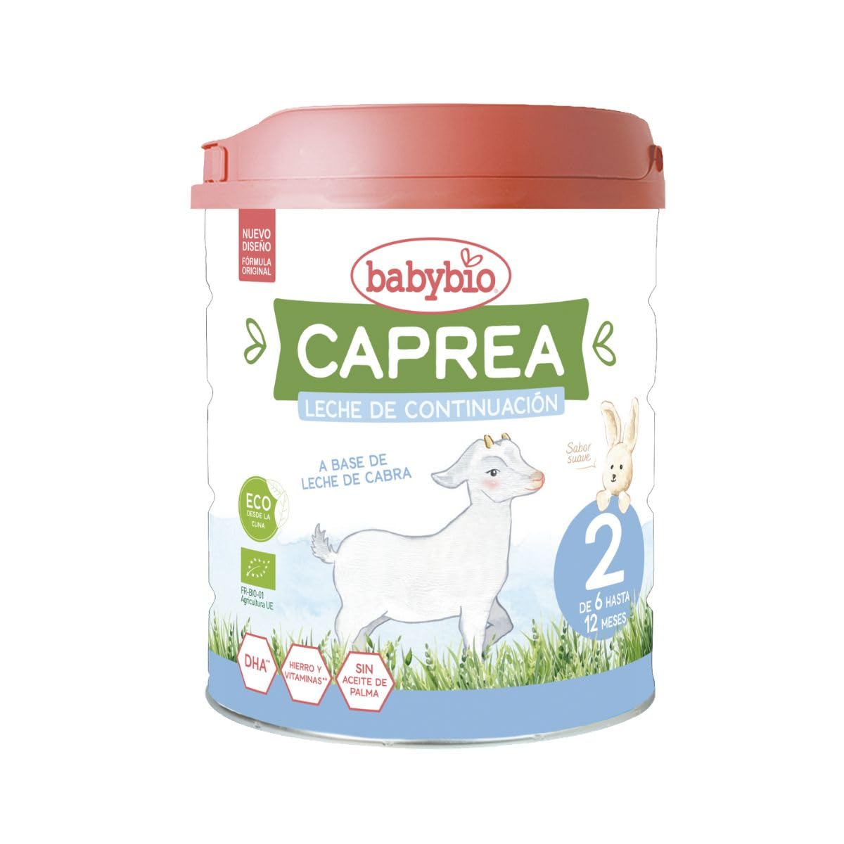 BABYBIO - Leche de cabra - Caprea 2 (6 a 12 meses) - BIO - 3x800 g