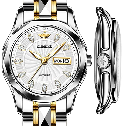 Women's Dress Automatic Mechanical Watches Self Winding Diamond Sapphire Crystal Date Waterproof Luminous Elegant Ladies Watches