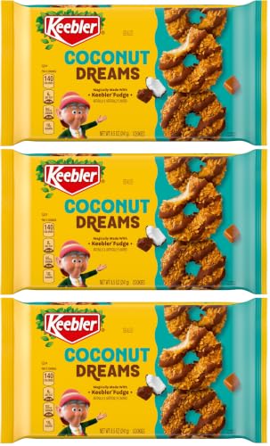 Keebler Fudge Cookies, Coconut Dreams, 8.5oz (Pack of 3)